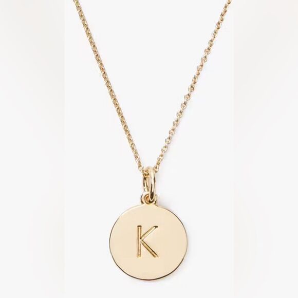 Kate Spade Mini Initial Pendant Necklace, K, NWT - Picture 1 of 5